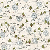 3138-44 Cream || The Mountains are Calling (Sold By 1/2 Meter)